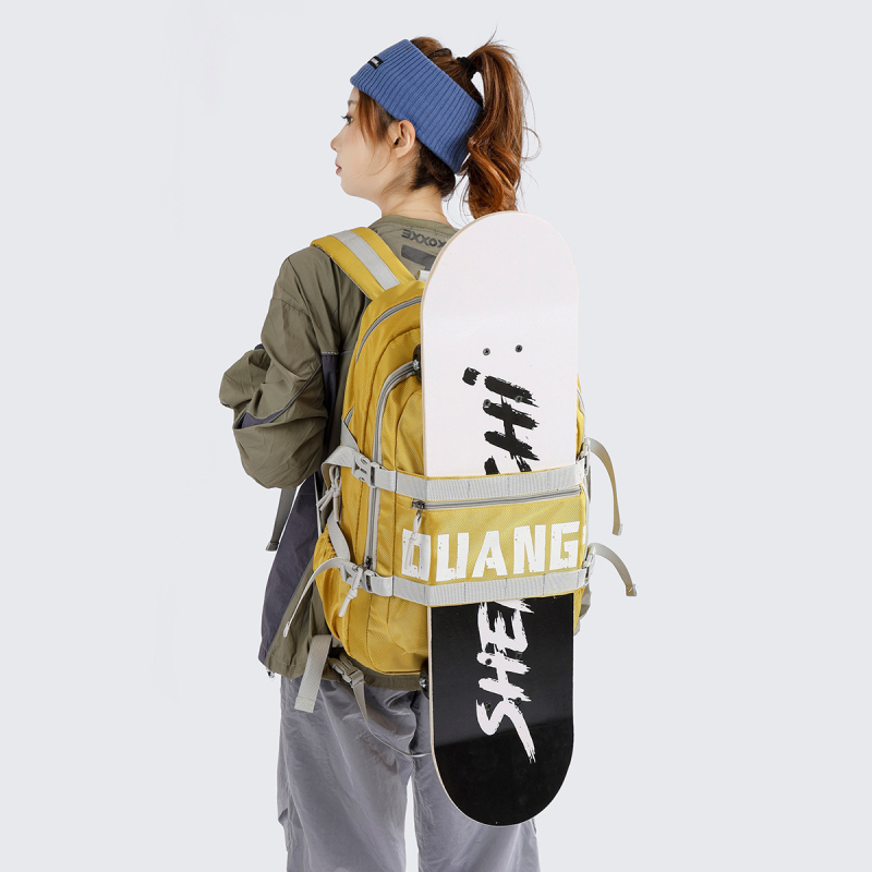 Vanjski sportski ruksak, torba za skejtbord i skije, unisex stil, višestruki pretinci za putovanja i skladištenje