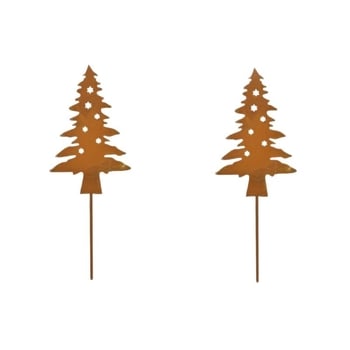 Железна градинска украса със ръждив силует на животно, коледна тема, модерен минимализъм, за външно ползване