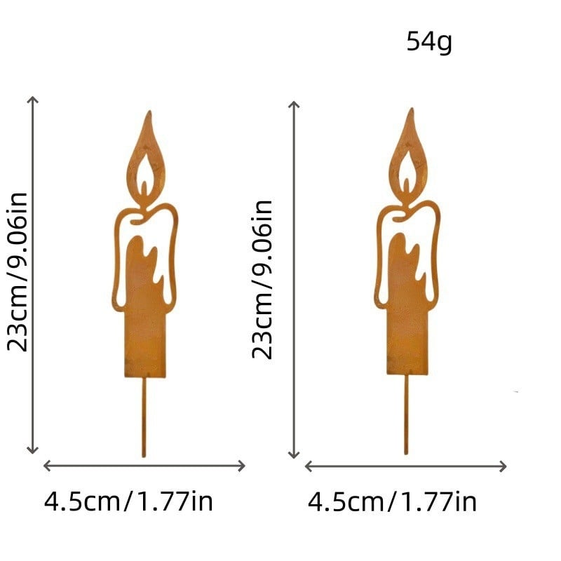 Железна градинска украса със ръждив силует на животно, коледна тема, модерен минимализъм, за външно ползване