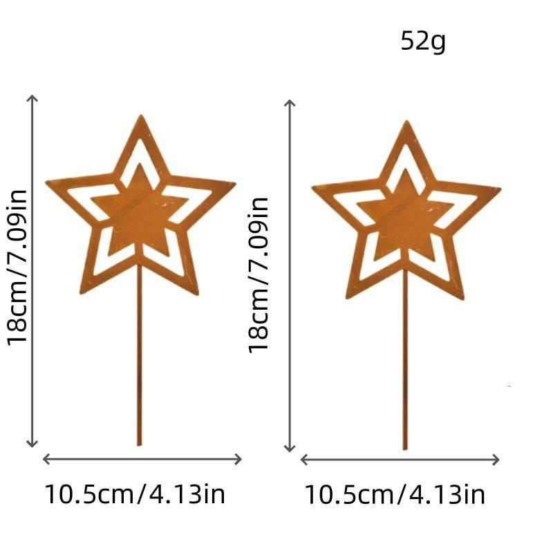 Железна градинска украса със ръждив силует на животно, коледна тема, модерен минимализъм, за външно ползване