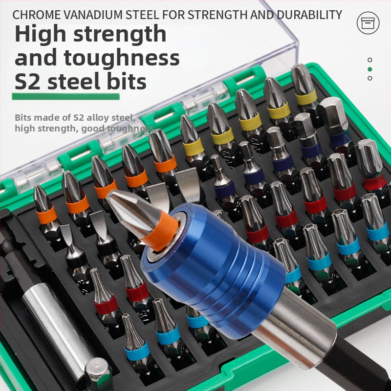 Σετ μπιτ για ηλεκτρικό κατσαβίδι Tuochi, από S2 κράμα εργαλείων χάλυβα, μη μαγνητικό, περιλαμβάνει πλήρες σετ μπιτ