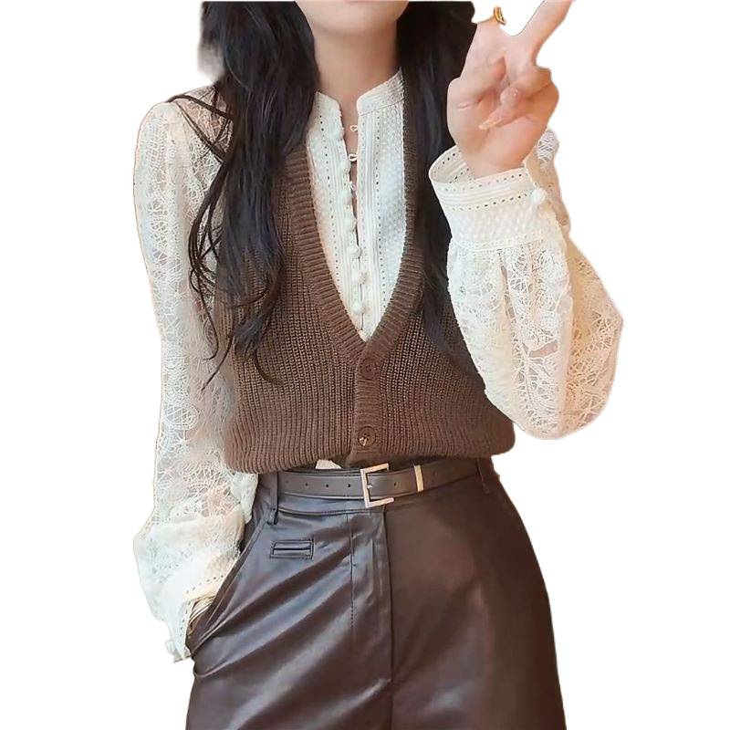 Ženski dvodijelni set: top i casual prsluk, Casual kostim, PVC materijal, Merceriziran, proljeće 2025