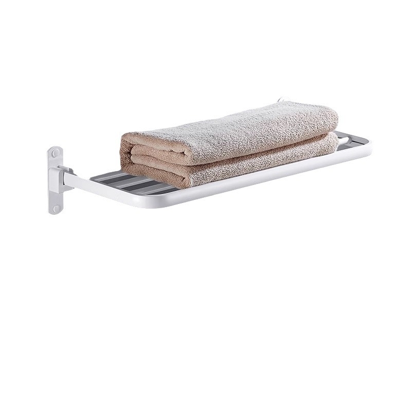 Držač za ručnike u kupaonici, jednoslojni, od Space aluminija, s lakiranim završetkom, sklopiv, nosivost 10 kg, moderni minimalistički stil