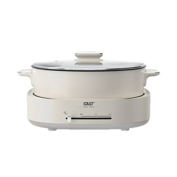 Oală electrică despărțită, 1500W, capacitate peste 6L, vas interior antiaderent, multifuncțională: aburi, sotare, prăjire, fierbere, gătire înăbuire; protecție împotriva uscării