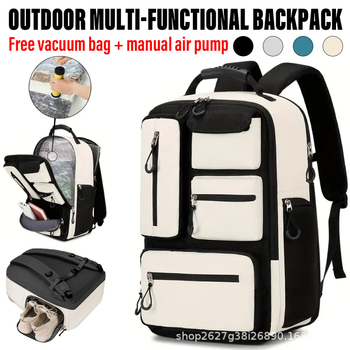 Найлонова раница за туризъм с въздушни презрамки – дишаща, износоустойчива, намаляване на натоварването, защита на гръбнака, подходяща за планински преходи