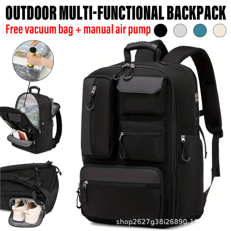 Найлонова раница за туризъм с въздушни презрамки – дишаща, износоустойчива, намаляване на натоварването, защита на гръбнака, подходяща за планински преходи