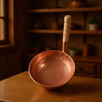 Χάλκινη κατσαρόλα για ρυζό νουντλς, κινεζικού στυλ, χειροποίητο χερούλι, συμβατή με γκάζι, βράζει και σιγοβράζει