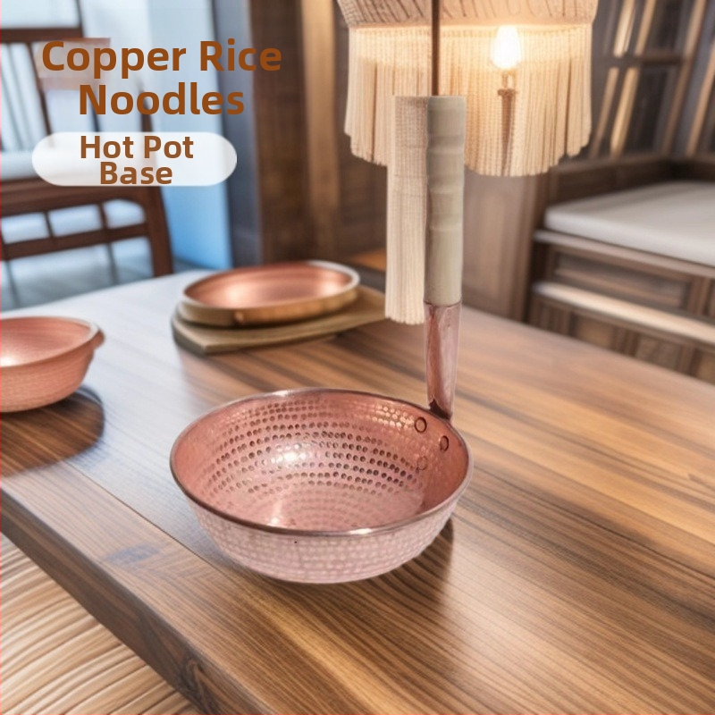Čistá meď rizové rezance hrniec, čínskeho štýlu, ručne vyrobená rúčka, vhodná pre plynový varič, varí a dusí
