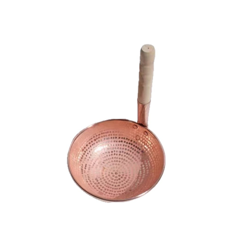 Χάλκινη κατσαρόλα για ρυζό νουντλς, κινεζικού στυλ, χειροποίητο χερούλι, συμβατή με γκάζι, βράζει και σιγοβράζει