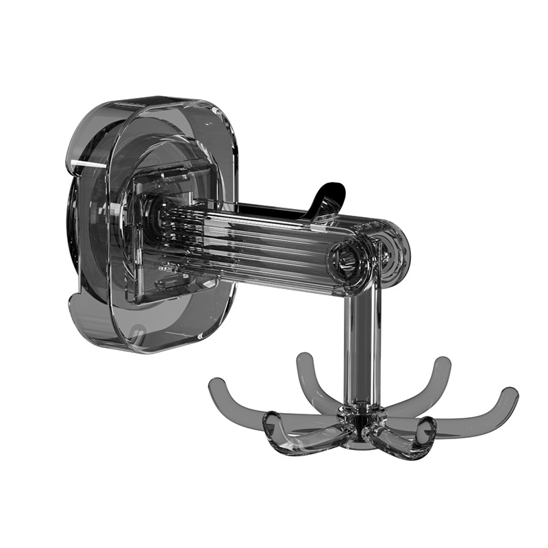 Suport de perete cu ventuză cu șase gheare, rotativ, pentru bucătărie și baie, din plastic, încărcare până la 1 kg, stil lux modern, lansat în 2024