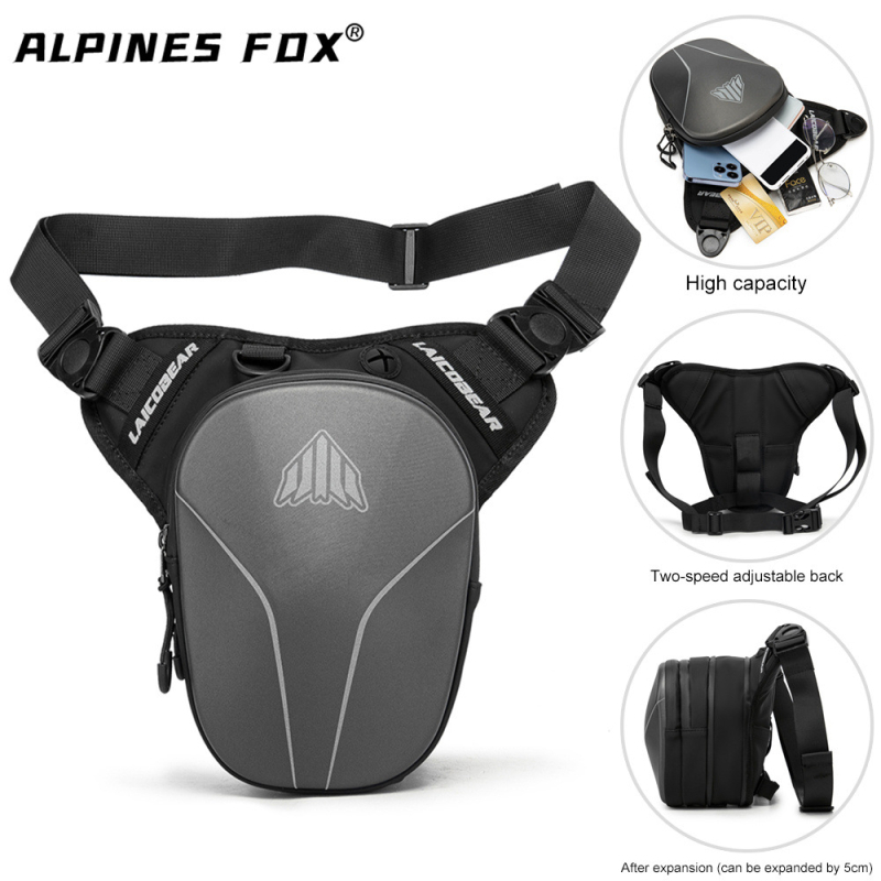 Мотоциклетна торба за крак LA-0117, EVA материал, 6L капацитет, камуфлаж карбоново влакно, рефлективна, за каране на открито