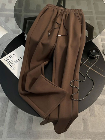 Set de două piese pentru femei, cu model geometric: top din sweatshirt și pantaloni largi, toamna 2025, stil britanic