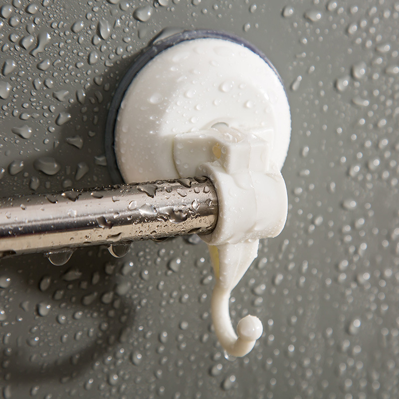 Cuier de bucătărie cu ventuză pentru perete, fără găuri, din plastic, cu mai multe rânduri, cu 6/8/10 cârlige, încărcare de 5 kg