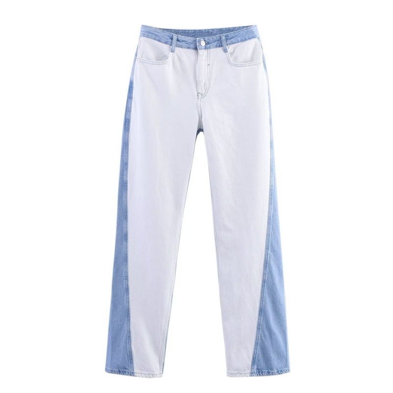 Cardigan-stil patchwork džins jakna i set hlača, casual, sve sezone, 50–70% poliester