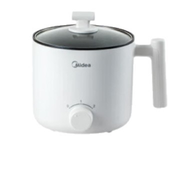 Midea oală electrică de gătit XZE1612 — Capacitate până la 2 L; Greutate 850 g; Control prin buton rotativ; Lungimea cablului de alimentare 0,8 m.