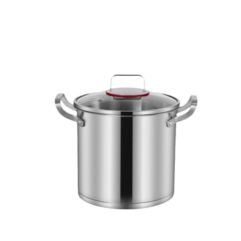 Πολυλειτουργική κατσαρόλα από ανοξείδωτο ατσάλι 304 με φίλτρο, τριπλό πάτο, καπάκι από θερμοανθεκτικό γυαλί, συμβατή με επαγωγή