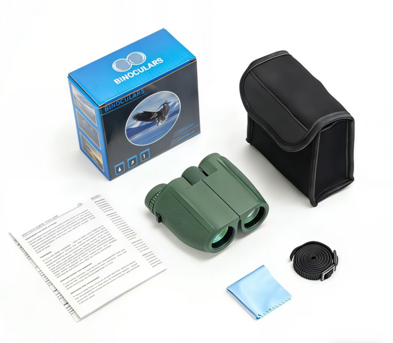 Binokular s dvije cijevi 10x25 / 12x25 – visoko povećanje, visoka jasnoća, prenosno za otvoreno, antifog