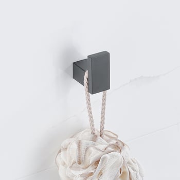 Монтирана на стена закачалка за дрехи от 304 неръждаема стомана — квадратна единична закачалка, модерен минимализъм, тегло 70 g