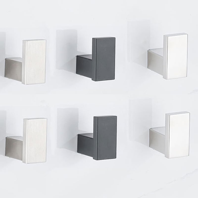 Монтирана на стена закачалка за дрехи от 304 неръждаема стомана — квадратна единична закачалка, модерен минимализъм, тегло 70 g