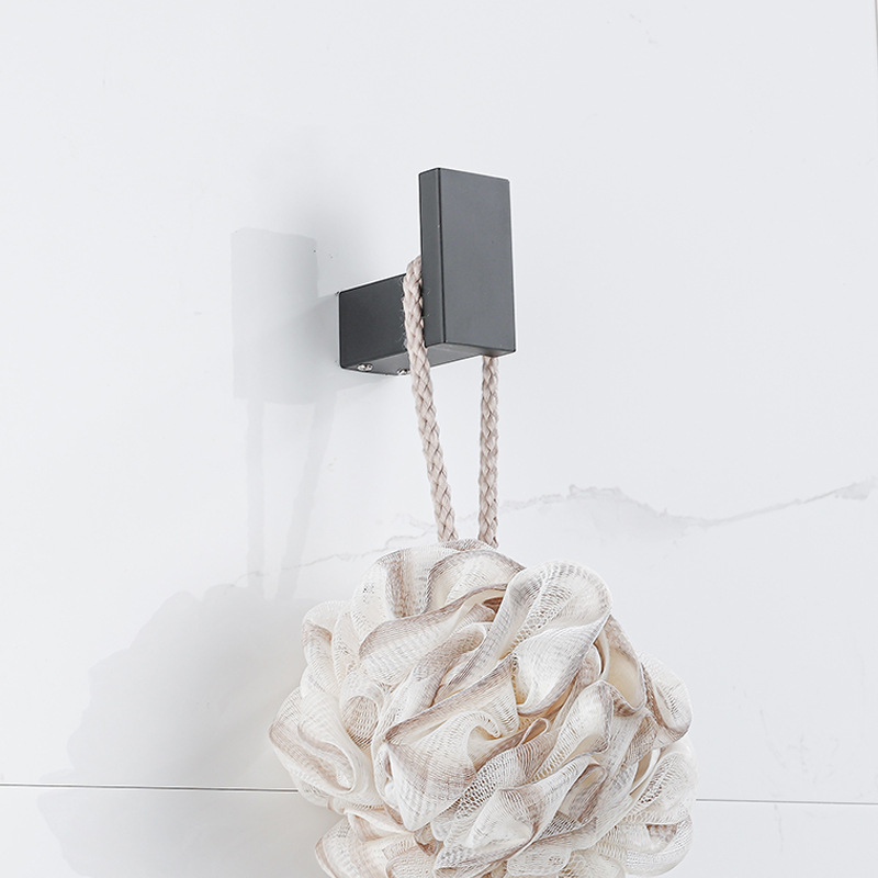 Монтирана на стена закачалка за дрехи от 304 неръждаема стомана — квадратна единична закачалка, модерен минимализъм, тегло 70 g