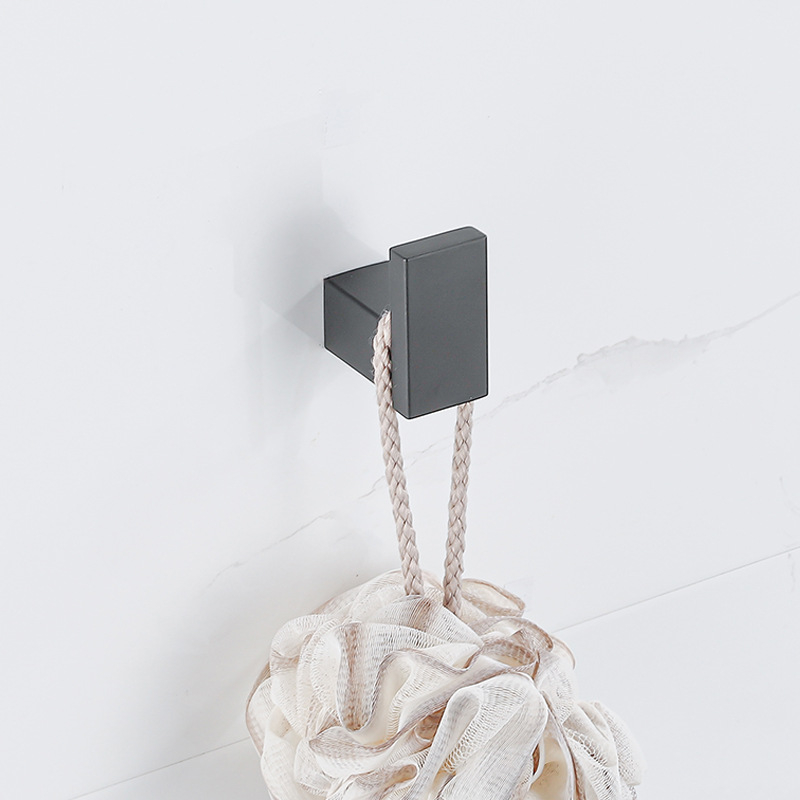 Монтирана на стена закачалка за дрехи от 304 неръждаема стомана — квадратна единична закачалка, модерен минимализъм, тегло 70 g