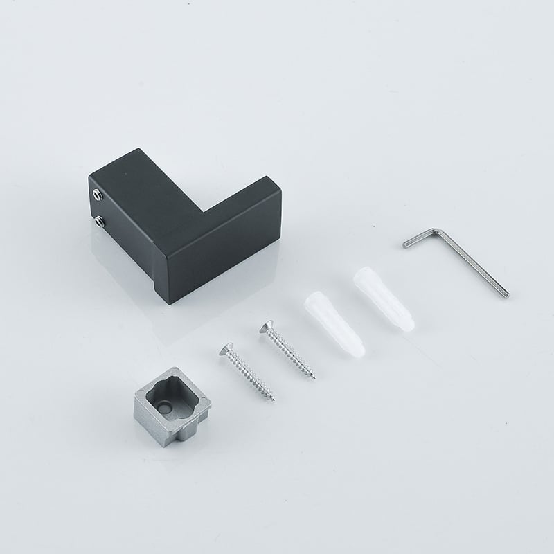 Монтирана на стена закачалка за дрехи от 304 неръждаема стомана — квадратна единична закачалка, модерен минимализъм, тегло 70 g