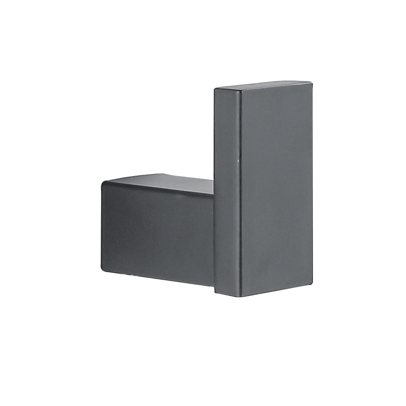 Монтирана на стена закачалка за дрехи от 304 неръждаема стомана — квадратна единична закачалка, модерен минимализъм, тегло 70 g