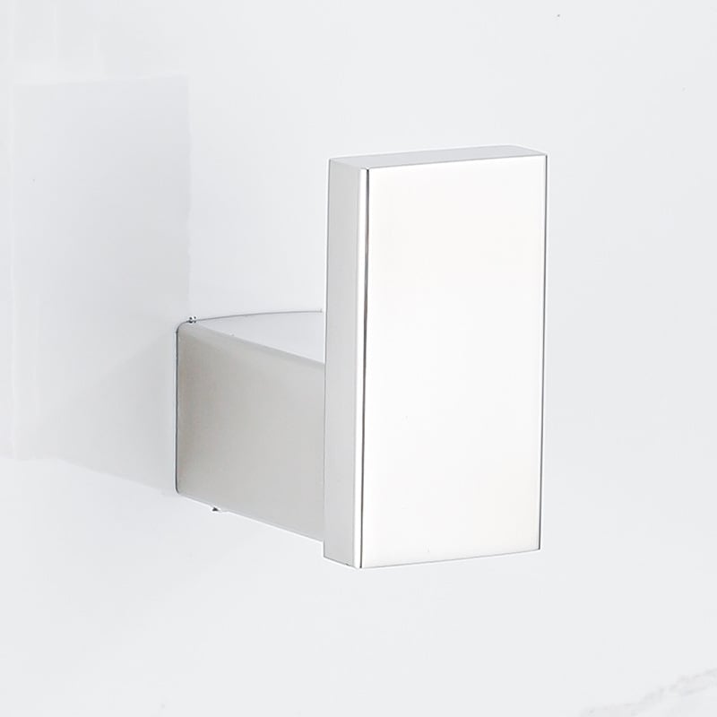 Монтирана на стена закачалка за дрехи от 304 неръждаема стомана — квадратна единична закачалка, модерен минимализъм, тегло 70 g