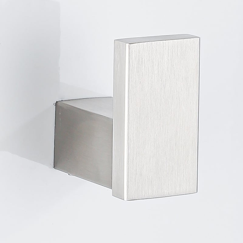 Монтирана на стена закачалка за дрехи от 304 неръждаема стомана — квадратна единична закачалка, модерен минимализъм, тегло 70 g