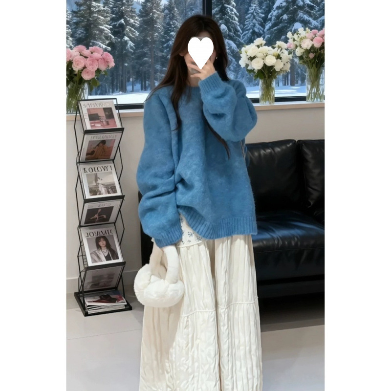 Set suknje s pletenim džemperom i midi suknjom, poliester, jednobojna boja, elegantan i svestran