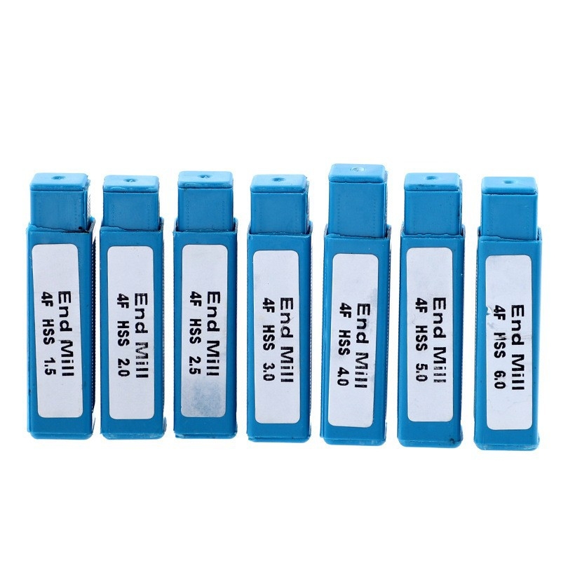 End Mill за алуминий, HSS, четирирезбована, титаново покритие, прав штанга, лицева фреза