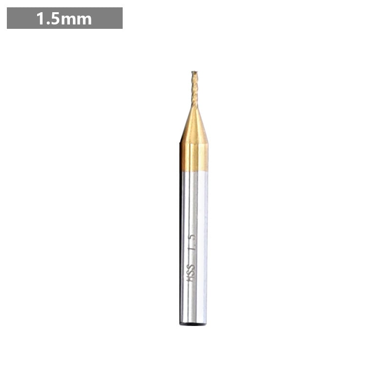 End Mill за алуминий, HSS, четирирезбована, титаново покритие, прав штанга, лицева фреза