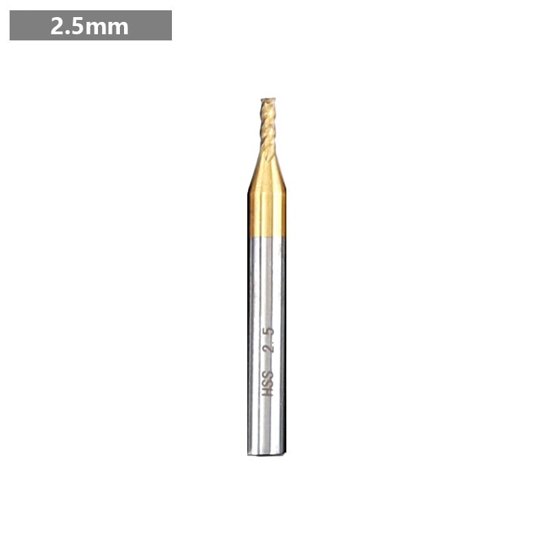 End Mill за алуминий, HSS, четирирезбована, титаново покритие, прав штанга, лицева фреза