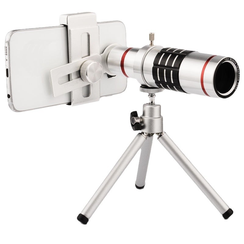 Teleskop monocular digital pentru telefon mobil — 18x mărire, pupila de ieșire 4 mm, câmp vizual 67°, model B-12