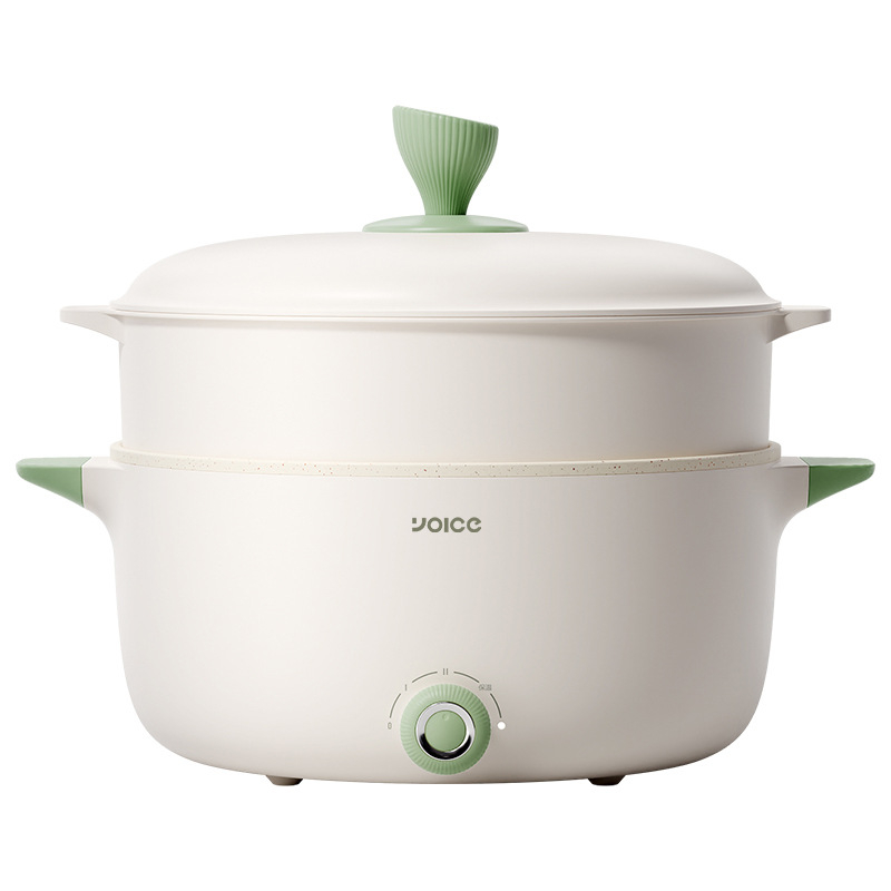 Električni lonac s integriranim wokom: kapacitet 2–3 L, snaga 1001–1200 W, funkcije: para, prženje, kuhanje, dinstanje, braising, hot pot; unutarnja posuda od nehrđajućeg čelika