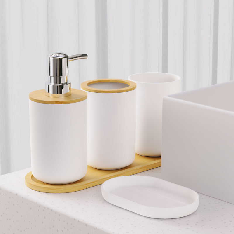 Set kupaonskih dodataka – Mandy plastični, oksidacijski završetak, jednostupanjski, moderan minimalistički stil, nosivost ispod 1 kg