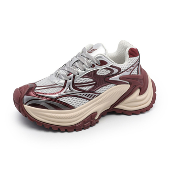 Water Wolf Spider Rattlesnake AD Edition patike tip dad shoes, debeli đon, retro burgundska color-block, unisex, veličina 25, proljetni stil