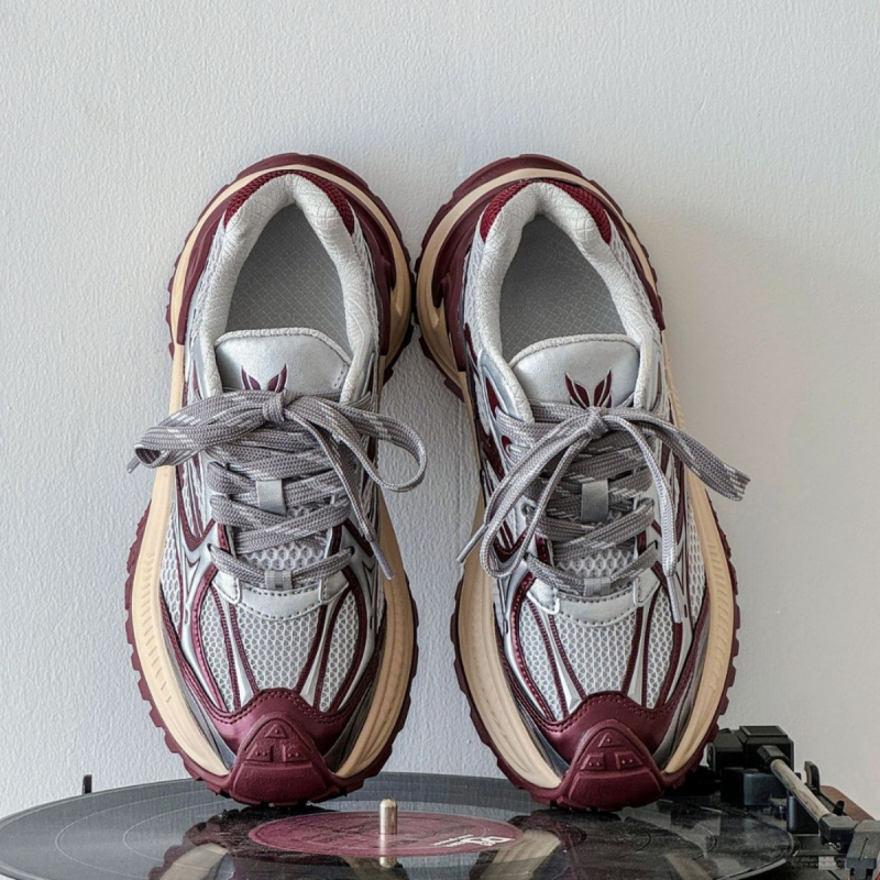 Water Wolf Spider Rattlesnake AD Edition patike tip dad shoes, debeli đon, retro burgundska color-block, unisex, veličina 25, proljetni stil
