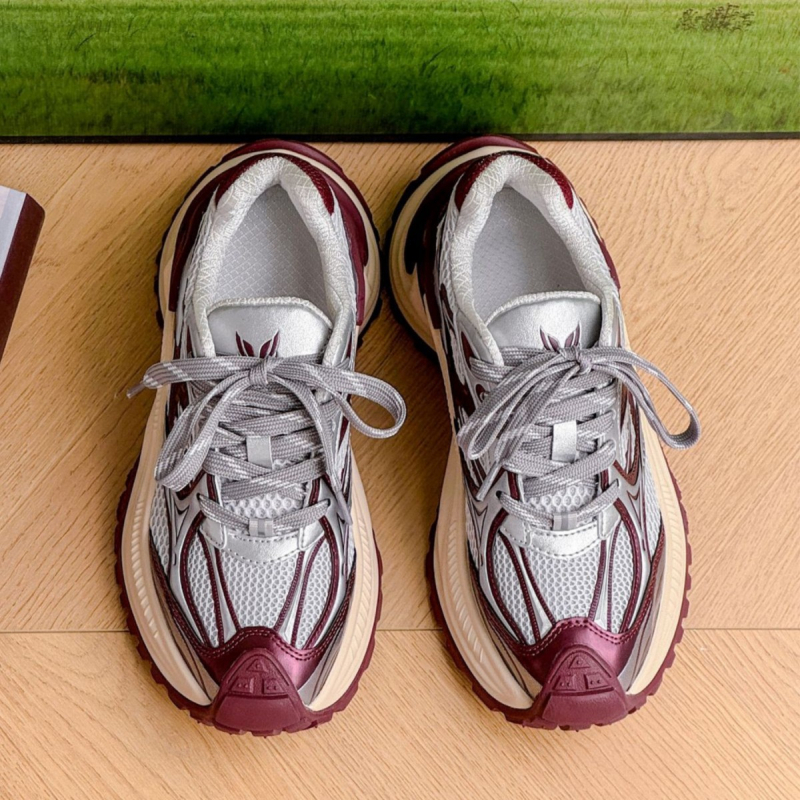 Water Wolf Spider Rattlesnake AD Edition patike tip dad shoes, debeli đon, retro burgundska color-block, unisex, veličina 25, proljetni stil