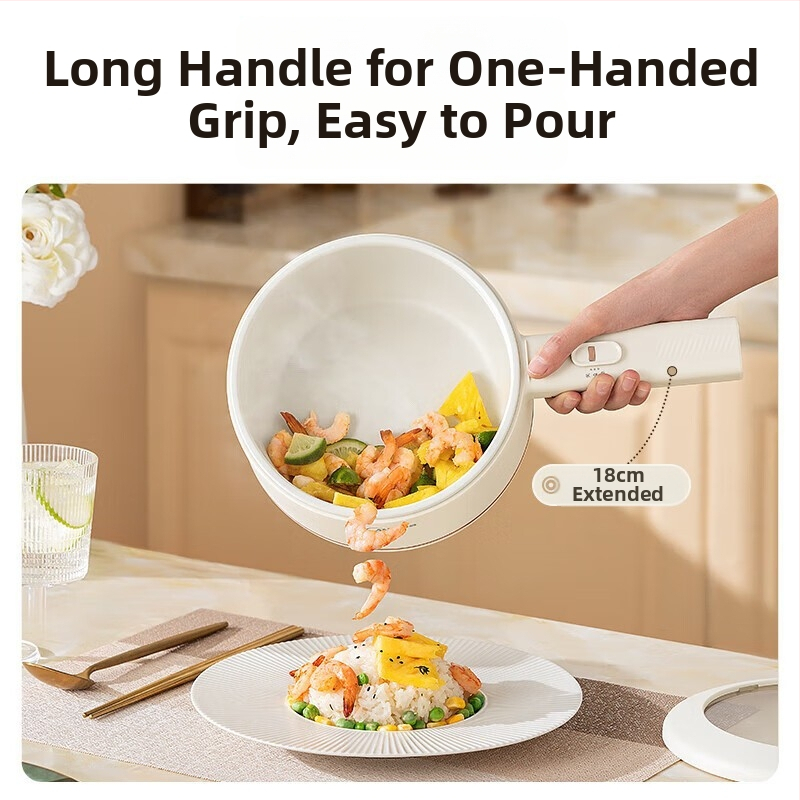 MC-XZE2017 Elektrická varná nádoba s parnou vložkou, kapacita do 2 l, 2 vrstvy, vnútorný tank z nehrdzavejúcej ocele, mechanické ovládanie, gril a shabu-shabu, pre 4–5 porci