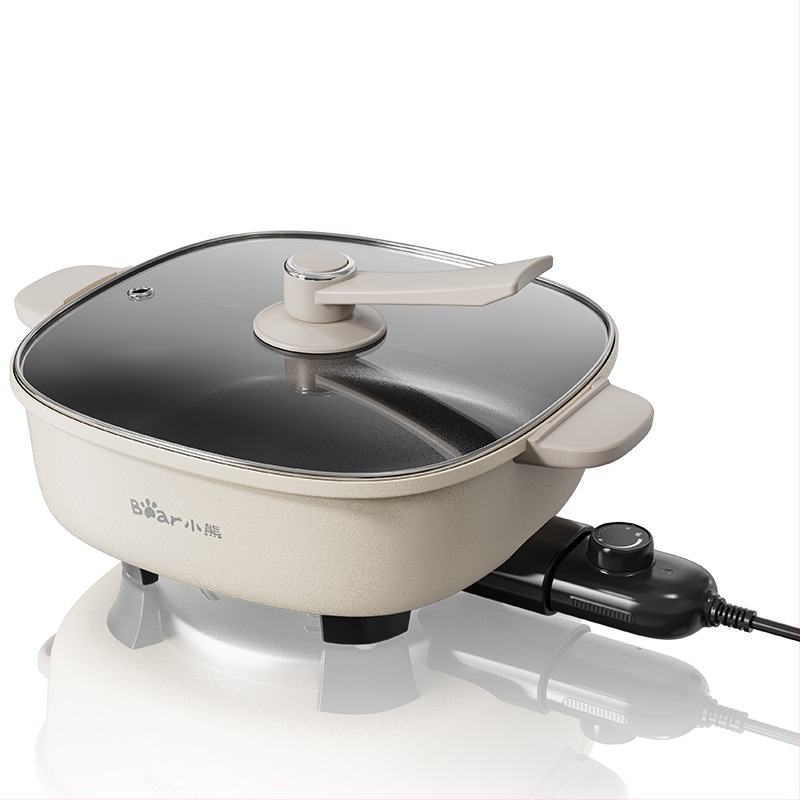 Little Bear elektrická hot pot s objemom 6 l, výkonom 1500 W, vnútorný hrniec z liateho kovu, nastaviteľná teplota a ochrana proti suchému varu