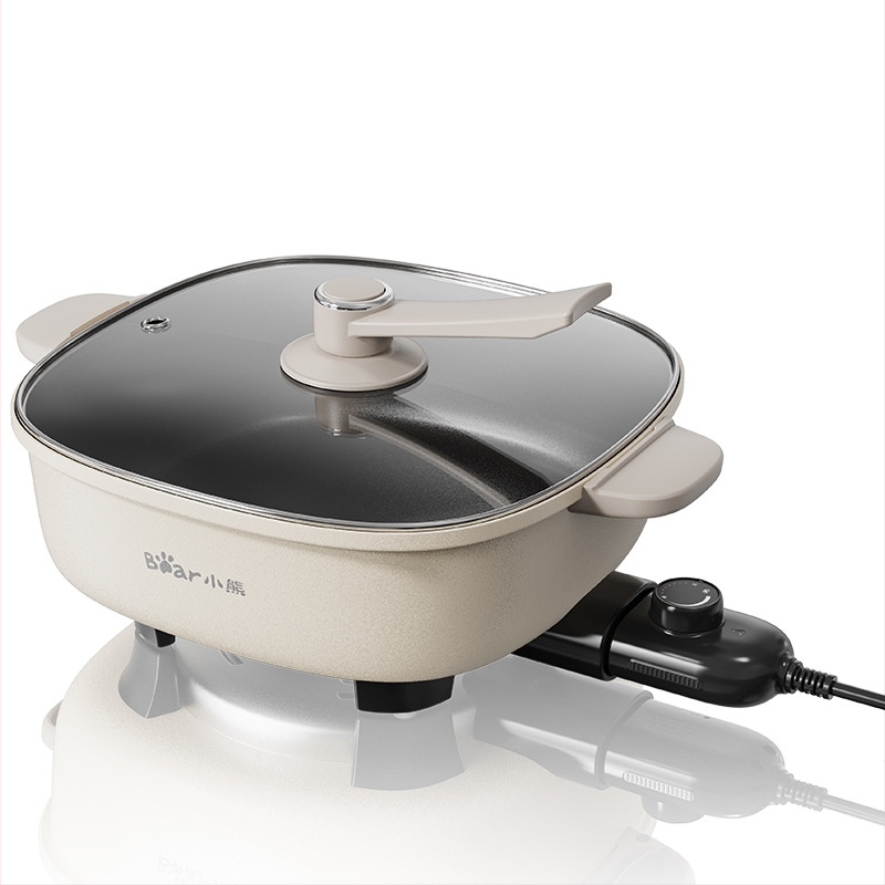 Little Bear elektrická hot pot s objemom 6 l, výkonom 1500 W, vnútorný hrniec z liateho kovu, nastaviteľná teplota a ochrana proti suchému varu