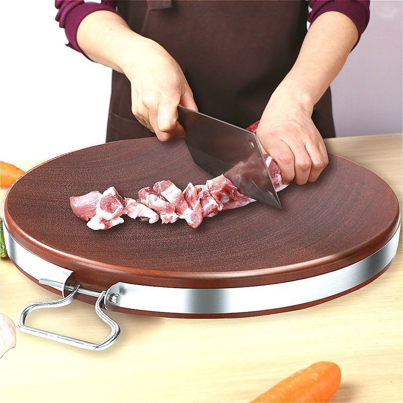 Okrugla daska za rezanje od ironwooda, čvrsta drvena daska za kućnu uporabu