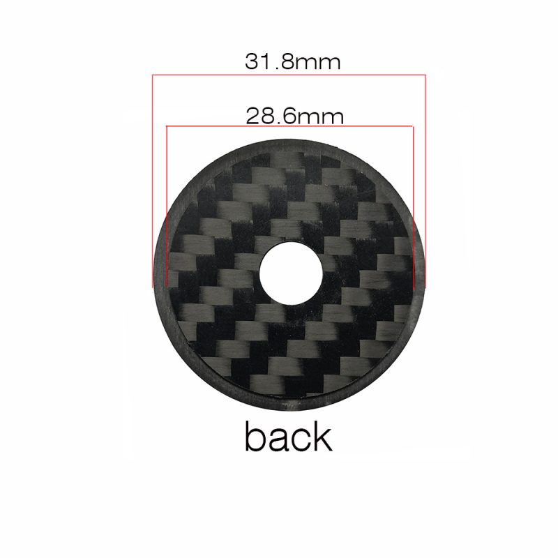 Gornja kapica za headset bicikla - karbonska vlakna, bez loga, prilagodljiva obrada, 4 g, unisex