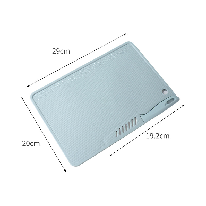 Dvostruki nož za voće i daska za rezanje, plastični prenosni kuhinjski višefunkcionalni alat za dom i kampiranje