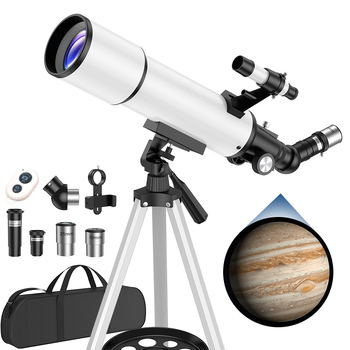 50080 teleskop za astronomiju, promjenjivo povećanje, 80 mm otvor, HD optika, dvostruka namjena za nebo i zemlju