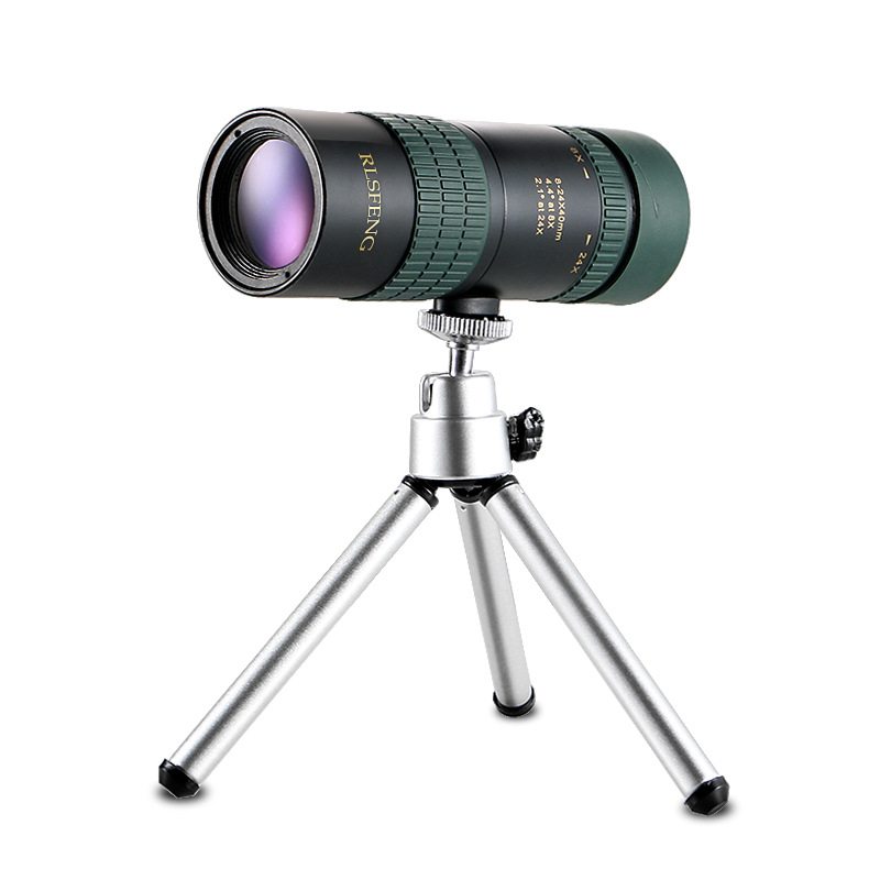 Telescop monocular 8-24×30, portabil, cu câmp vizual de 6,2°