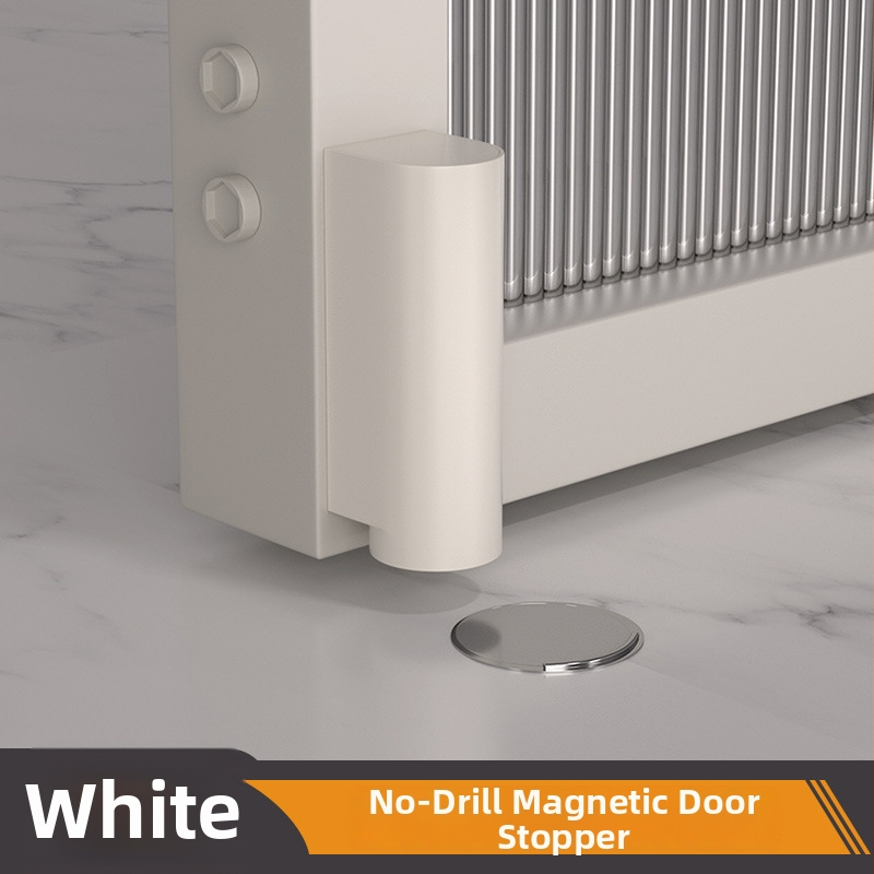 Stoper za vrata sa podnim prisajanjem, materijal PP + nehrđajući čelik, brušeni završetak, ugradnja na pod, ručno upravljanje