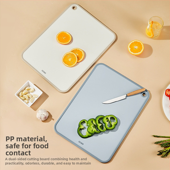 PP prehrambena dvostruka daska za rezanje, protivklizna, antibakterijska i otporna na plijesan, za kućanstvo, plastična daska za rezanje voća