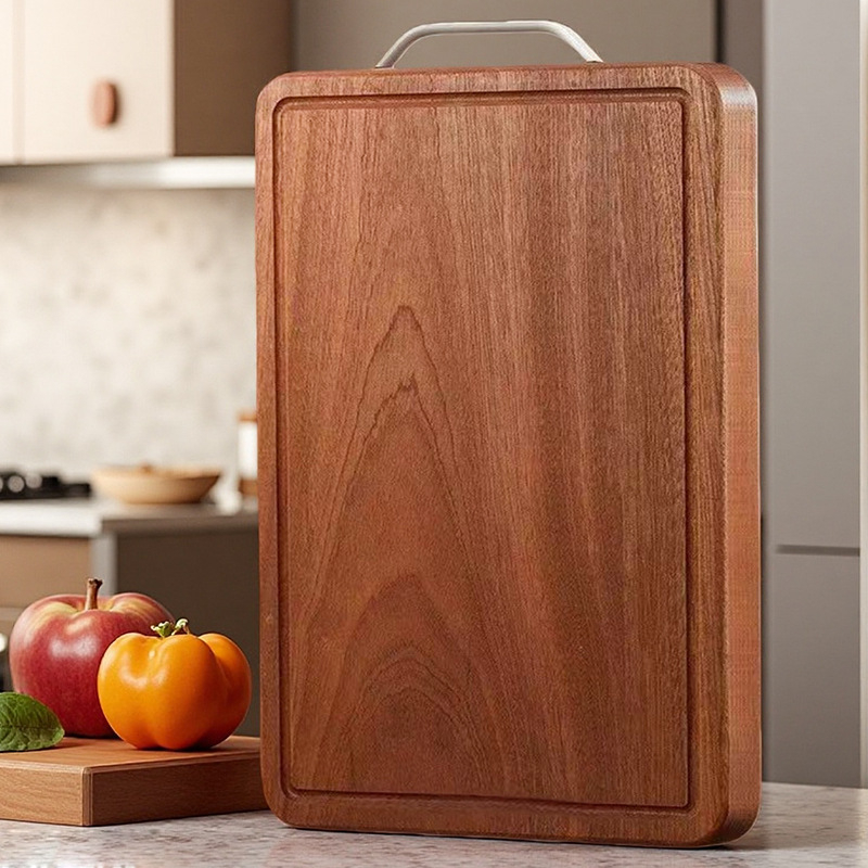 Tocător de bucătărie din lemn masiv – cu două fețe, anti-derapant, portabil (Marcă: Olesen)